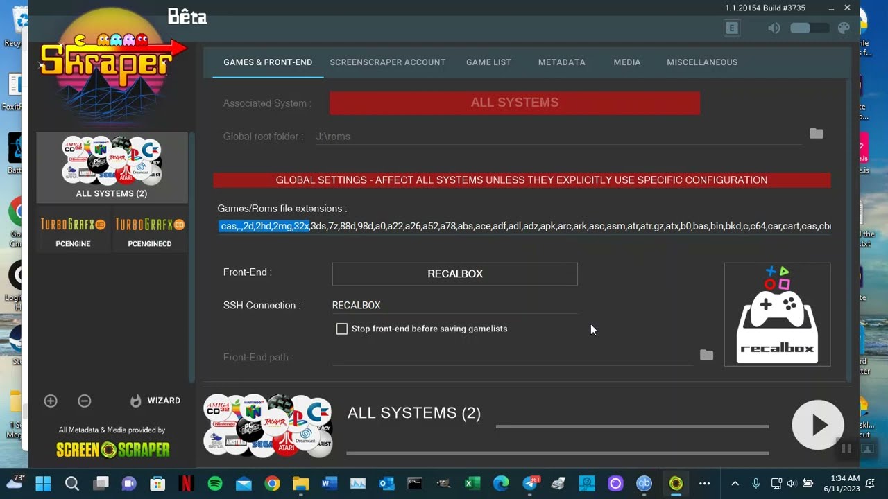 ScreenScraper support with batch scraping