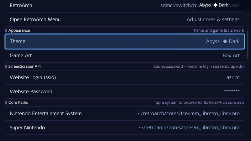 Theme selection and color modes