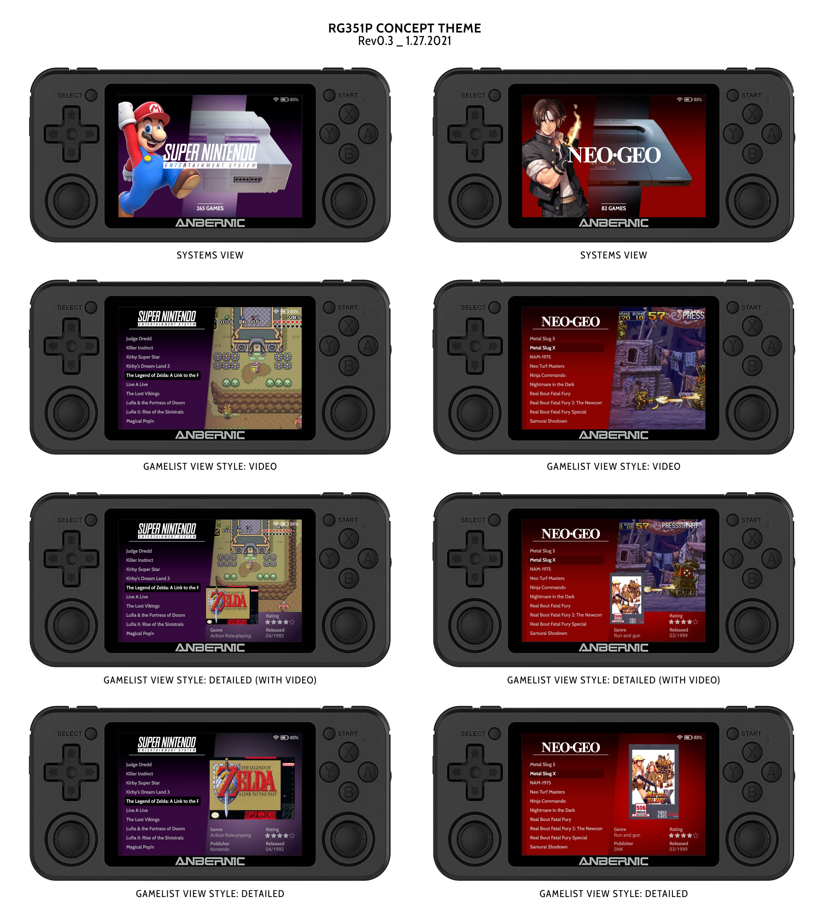 Wide selection of basic themes — Base Theme plus 8 Dark and 8 Light themes