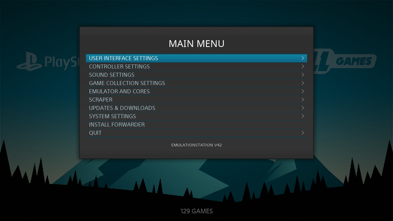 Additional settings screens