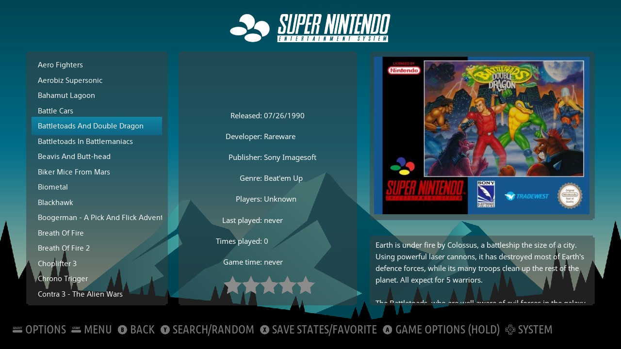 NXstationB UI on Nintendo Switch